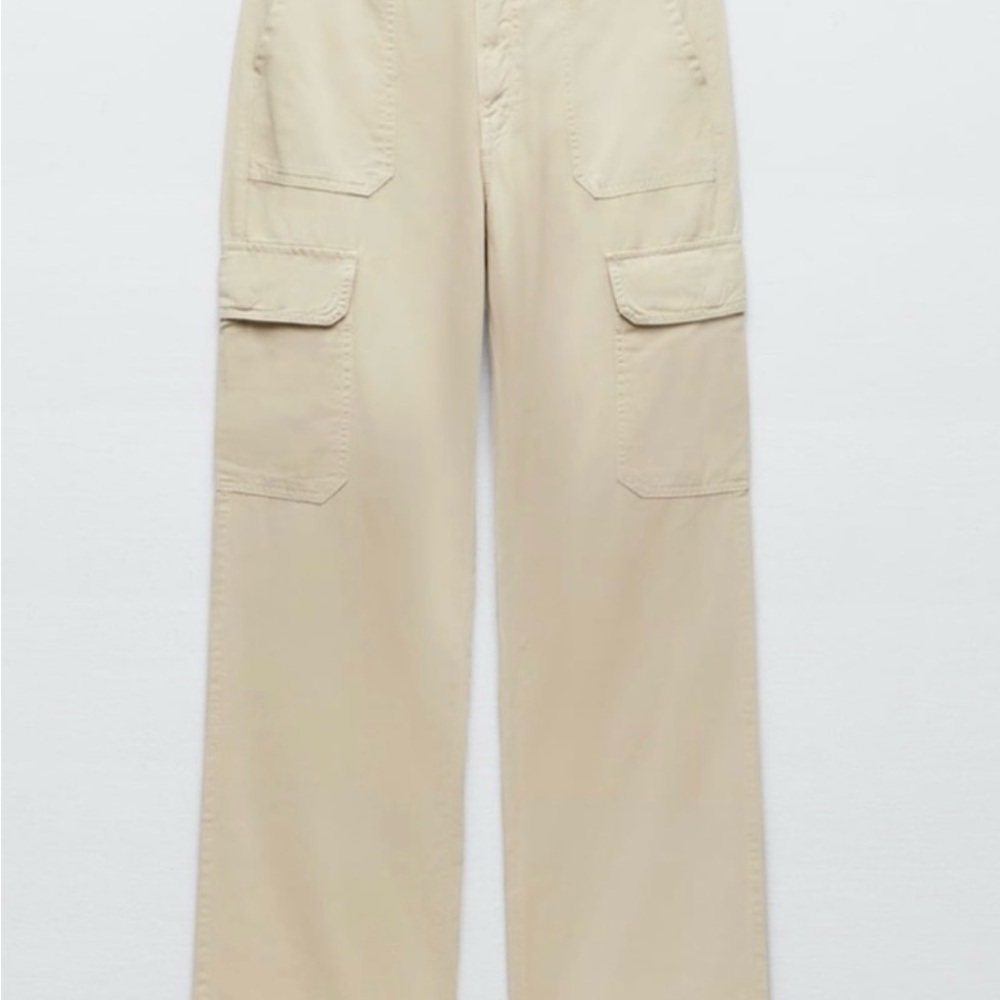 Zara Beige Cargo Pants